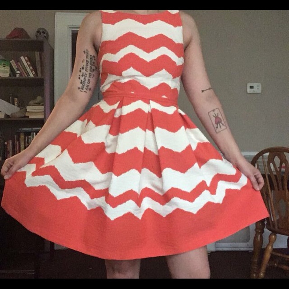 The Limited A-line striped dress